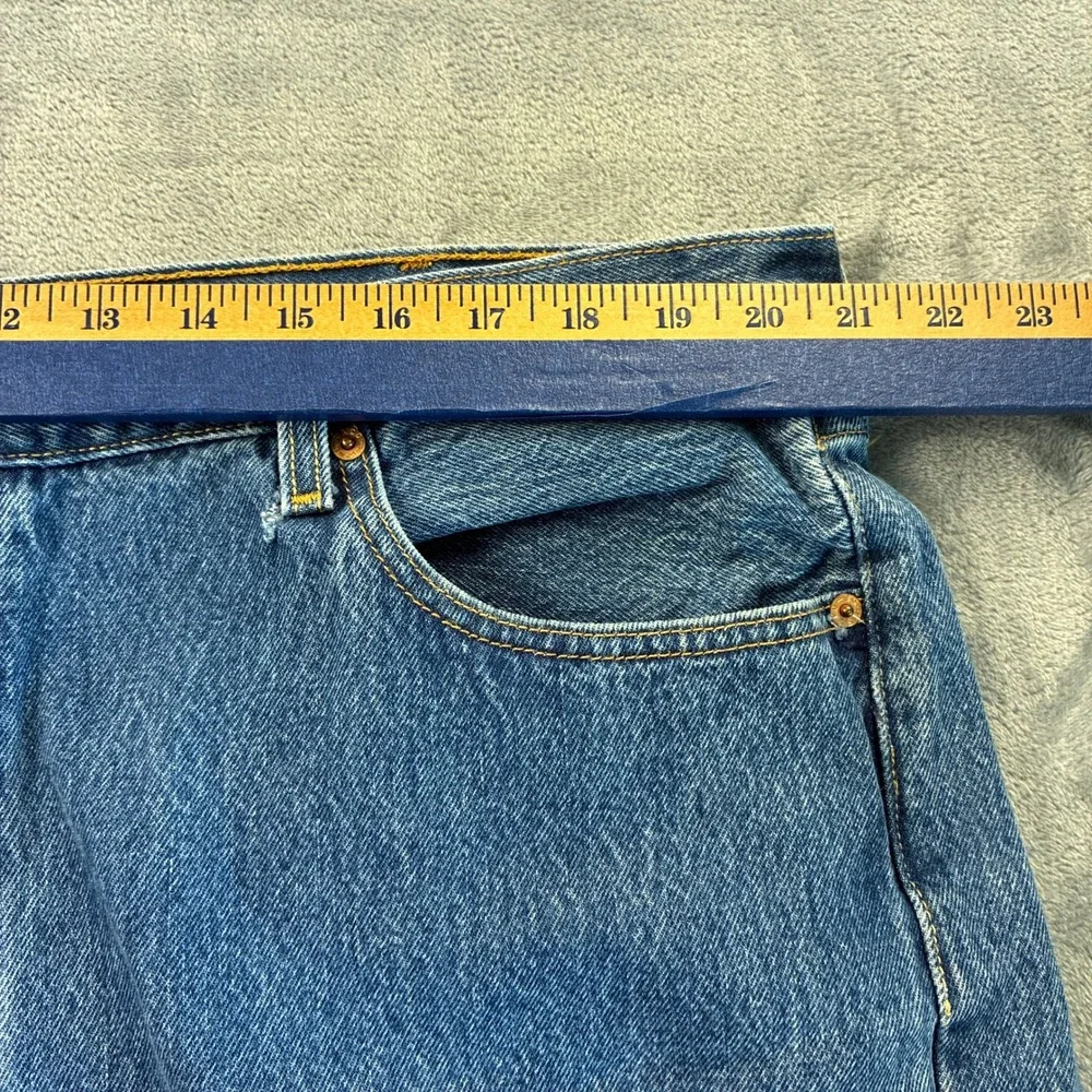 Levis 501 Original Fit Jeans Men's 42x32 Blue Denim Button Fly Straight Leg